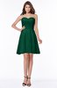 ColsBM Henley Alpine Green Mature Sweetheart Satin Knee Length Lace Bridesmaid Dresses