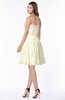ColsBM Henley Bleached Sand Mature Sweetheart Satin Knee Length Lace Bridesmaid Dresses