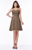 ColsBM Henley Brown Mature Sweetheart Satin Knee Length Lace Bridesmaid Dresses