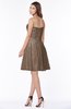 ColsBM Henley Brown Mature Sweetheart Satin Knee Length Lace Bridesmaid Dresses