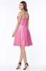 ColsBM Henley Carnation Pink Mature Sweetheart Satin Knee Length Lace Bridesmaid Dresses