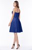 ColsBM Henley Electric Blue Mature Sweetheart Satin Knee Length Lace Bridesmaid Dresses