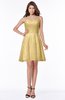 ColsBM Henley Gold Mature Sweetheart Satin Knee Length Lace Bridesmaid Dresses