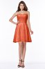 ColsBM Henley Persimmon Mature Sweetheart Satin Knee Length Lace Bridesmaid Dresses
