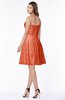 ColsBM Henley Persimmon Mature Sweetheart Satin Knee Length Lace Bridesmaid Dresses