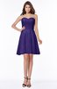 ColsBM Henley Royal Purple Mature Sweetheart Satin Knee Length Lace Bridesmaid Dresses