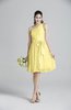 ColsBM Ariya Daffodil Romantic One Shoulder Zip up Knee Length Sash Bridesmaid Dresses