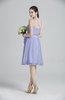 ColsBM Ariya Lavender Romantic One Shoulder Zip up Knee Length Sash Bridesmaid Dresses