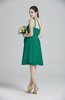 ColsBM Ariya Mint Romantic One Shoulder Zip up Knee Length Sash Bridesmaid Dresses