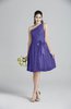 ColsBM Ariya Purple Romantic One Shoulder Zip up Knee Length Sash Bridesmaid Dresses