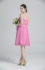 ColsBM Ariya Rosebloom Romantic One Shoulder Zip up Knee Length Sash Bridesmaid Dresses