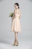 ColsBM Ariya Silver Peony Romantic One Shoulder Zip up Knee Length Sash Bridesmaid Dresses