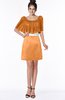 ColsBM Bria Mango Gorgeous A-line Zip up Satin Knee Length Lace Bridesmaid Dresses
