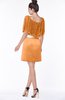 ColsBM Bria Mango Gorgeous A-line Zip up Satin Knee Length Lace Bridesmaid Dresses