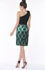 ColsBM Ariah Mint Green Elegant One Shoulder Sleeveless Zip up Satin Knee Length Bridesmaid Dresses
