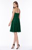 ColsBM Penelope Alpine Green Modest Sweetheart Zip up Satin Knee Length Lace Bridesmaid Dresses