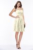 ColsBM Penelope Bleached Sand Modest Sweetheart Zip up Satin Knee Length Lace Bridesmaid Dresses