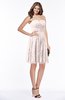 ColsBM Penelope Blush Modest Sweetheart Zip up Satin Knee Length Lace Bridesmaid Dresses