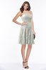 ColsBM Penelope Platinum Modest Sweetheart Zip up Satin Knee Length Lace Bridesmaid Dresses