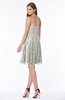 ColsBM Penelope Platinum Modest Sweetheart Zip up Satin Knee Length Lace Bridesmaid Dresses