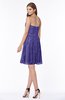 ColsBM Penelope Purple Modest Sweetheart Zip up Satin Knee Length Lace Bridesmaid Dresses