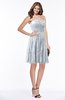 ColsBM Penelope Silver Modest Sweetheart Zip up Satin Knee Length Lace Bridesmaid Dresses