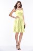 ColsBM Penelope Wax Yellow Modest Sweetheart Zip up Satin Knee Length Lace Bridesmaid Dresses