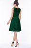 ColsBM Mariana Alpine Green Romantic Scoop Zip up Satin Knee Length Bridesmaid Dresses