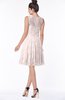 ColsBM Mariana Blush Romantic Scoop Zip up Satin Knee Length Bridesmaid Dresses