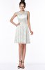 ColsBM Mariana Cloud White Romantic Scoop Zip up Satin Knee Length Bridesmaid Dresses