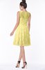 ColsBM Mariana Daffodil Romantic Scoop Zip up Satin Knee Length Bridesmaid Dresses