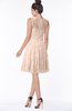 ColsBM Mariana Fresh Salmon Romantic Scoop Zip up Satin Knee Length Bridesmaid Dresses