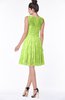 ColsBM Mariana Lime Green Romantic Scoop Zip up Satin Knee Length Bridesmaid Dresses