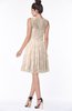 ColsBM Mariana Silver Peony Romantic Scoop Zip up Satin Knee Length Bridesmaid Dresses