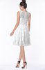 ColsBM Mariana White Romantic Scoop Zip up Satin Knee Length Bridesmaid Dresses