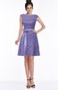 ColsBM Leigh Aster Purple Modest A-line Sleeveless Zip up Satin Lace Bridesmaid Dresses