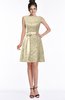 ColsBM Leigh Champagne Modest A-line Sleeveless Zip up Satin Lace Bridesmaid Dresses