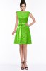 ColsBM Leigh Classic Green Modest A-line Sleeveless Zip up Satin Lace Bridesmaid Dresses