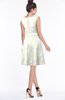 ColsBM Leigh Cream Modest A-line Sleeveless Zip up Satin Lace Bridesmaid Dresses