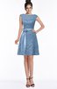 ColsBM Leigh Faded Denim Modest A-line Sleeveless Zip up Satin Lace Bridesmaid Dresses