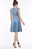 ColsBM Leigh Faded Denim Modest A-line Sleeveless Zip up Satin Lace Bridesmaid Dresses
