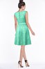 ColsBM Leigh Mint Green Modest A-line Sleeveless Zip up Satin Lace Bridesmaid Dresses