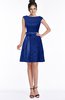 ColsBM Leigh Nautical Blue Modest A-line Sleeveless Zip up Satin Lace Bridesmaid Dresses