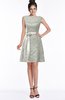 ColsBM Leigh Platinum Modest A-line Sleeveless Zip up Satin Lace Bridesmaid Dresses