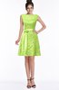 ColsBM Leigh Sharp Green Modest A-line Sleeveless Zip up Satin Lace Bridesmaid Dresses