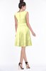 ColsBM Leigh Wax Yellow Modest A-line Sleeveless Zip up Satin Lace Bridesmaid Dresses