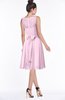 ColsBM Helen Baby Pink Glamorous A-line Scoop Zip up Chiffon Sash Bridesmaid Dresses