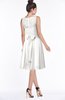 ColsBM Helen Cloud White Glamorous A-line Scoop Zip up Chiffon Sash Bridesmaid Dresses