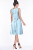 ColsBM Helen Ice Blue Glamorous A-line Scoop Zip up Chiffon Sash Bridesmaid Dresses