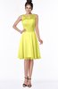 ColsBM Helen Pale Yellow Glamorous A-line Scoop Zip up Chiffon Sash Bridesmaid Dresses